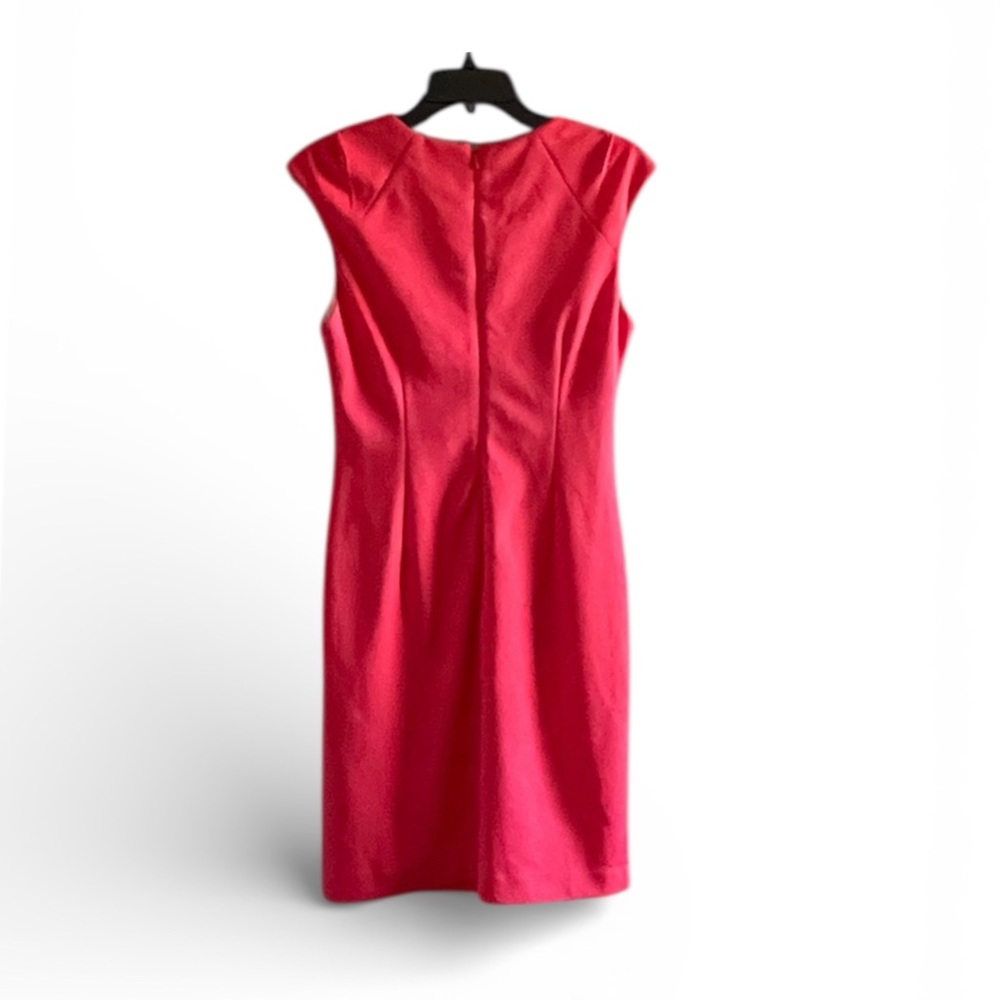 Calvin Klein Fuchsia Ruched Mini Dress - Picture 2 of 11